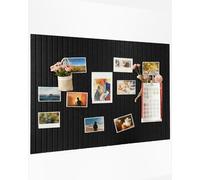 Koushine Large Felt Bulletin Board 0.35in Thicker, Cork Board with Safe Removable Nano Self-Adhesive Tabs, Wall Felt Board for Bedrooms, Living Rooms, Offices, Flower Shops (Black, 120x90 cm)