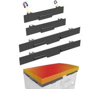 Koutemie Upgraded Wind Guards for 17" Blackstone Griddle, 4 Packs Magnetic Wind Screens for Grill Accessories, Fit with Rear Grease Cup, Hood and Side Shelf, Grilling Gifts, Black