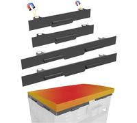 Koutemie Upgraded Wind Guards for 22" Blackstone Griddle, 4 Packs Magnetic Wind Screens for Grill Accessories, Fit with Rear Grease Cup, Hood and Side Shelf, Grilling Gifts, Black