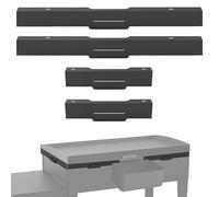 Koutemie Wind Guard for Blackstone 17" Griddle Accessories with Magnetic Grill Heat Shield, Heavy Duty Steel Wind Screens Compatible with Rear Grease Cup and Side Shelf, Black…