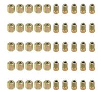 KOUTIANWU 3/16" Brake Pipe Fittings Set for 4.75mm SAE Flaring Brake Line Kit 25Pcs Unions & 25Pcs Nuts M10 Threads