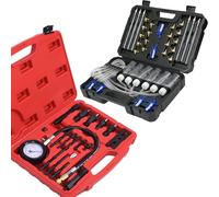 KOUTIANWU Diesel Injector Leak Off Test Kit, 6 Cylinder Diesel Injector Flow Meter Adaptor Set Common Rail Fuel Pressure Test kit 24PCS Compression Tester (Diesel Engine Compression Tester Kit)