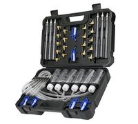 KOUTIANWU Diesel Injector Leak Off Test Kit, 6 Cylinder Diesel Injector Flow Meter Adaptor Set Common Rail Fuel Pressure Test kit 24PCS Compression Tester (Diesel Leak Off Test Kit)