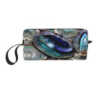 KOUUIP Abalone nacre print Large Capacity Travel Makeup Case Organizer Makeup Bag Portable Cosmetic Bag For Women, White, One Size
