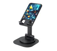KOUUIP Abstract Science Chemistry 360 Swivel Phone Stand Adjustable Angle Portable Foldable Desktop Dock with Non-Slip Base