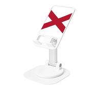 KOUUIP Alabama State Flag 360 Swivel Phone Stand Adjustable Angle Portable Foldable Desktop Dock with Non-Slip Base