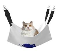 KOUUIP Alaska State Flag Map Print Cat Hammock for Cage Hanging,Pet Hammock Bed Adjustable,Soft Sleeping Hammock for Cats,Ferret
