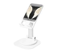 KOUUIP Angel Feathers 360 Swivel Phone Stand Adjustable Angle Portable Foldable Desktop Dock with Non-Slip Base