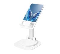 KOUUIP Angel Wing 360 Swivel Phone Stand Adjustable Angle Portable Foldable Desktop Dock with Non-Slip Base