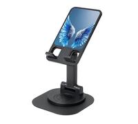 KOUUIP Angel Wing 360 Swivel Phone Stand Adjustable Angle Portable Foldable Desktop Dock with Non-Slip Base