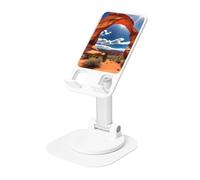 KOUUIP Arches National Park-Standard 360 Swivel Phone Stand Adjustable Angle Portable Foldable Desktop Dock with Non-Slip Base
