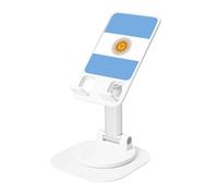 KOUUIP Argentine Flag 360 Swivel Phone Stand Adjustable Angle Portable Foldable Desktop Dock with Non-Slip Base