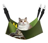 KOUUIP Beautiful Glowing Butterfly 1 Print Cat Hammock for Cage Hanging,Pet Hammock Bed Adjustable,Soft Sleeping Hammock for Cats,Ferret