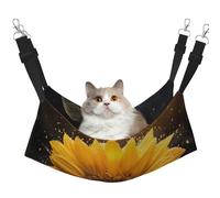 KOUUIP Beautiful Sunflower 4 Print Cat Hammock for Cage Hanging,Pet Hammock Bed Adjustable,Soft Sleeping Hammock for Cats,Ferret