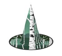 KOUUIP Birch Trees Print Women Witch Hat - Cosplay Party Costume Accessory For - Halloween Party Decor Costume