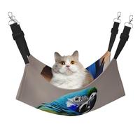 KOUUIP Blue Parrot Hugging 1 Print Cat Hammock for Cage Hanging,Pet Hammock Bed Adjustable,Soft Sleeping Hammock for Cats,Ferret