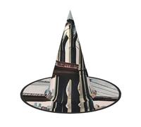 KOUUIP Brooklyn Bridge S Print Women Witch Hat - Cosplay Party Costume Accessory For - Halloween Party Decor Costume