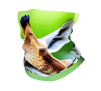 KOUUIP Cartoon Giraffe print Headband Neck Gaiter Head Wrap Headwear Face Mask Magic Scarf Bandana for Men and Women