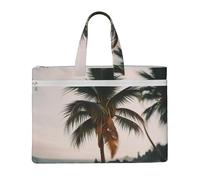 KOUUIP cartoon pigeon 2 Canvas Document Bag with Print 10.6 * 15 Inch, 2 Zipper Pockets, Clutter-Free for Office Files