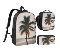 KOUUIP cartoon pigeon 2 print Backpacks With Lunch Pack Pencil Case 3pcs, Lightweight Bookbag Unisex for Traveling