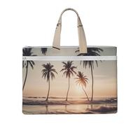 KOUUIP cartoon pigeon Canvas Document Bag with Print 10.6 * 15 Inch, 2 Zipper Pockets, Clutter-Free for Office Files