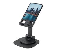 KOUUIP Chicago 360 Swivel Phone Stand Adjustable Angle Portable Foldable Desktop Dock with Non-Slip Base