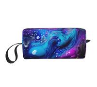 KOUUIP colorful thing print Large Capacity Travel Makeup Case Organizer Makeup Bag Portable Cosmetic Bag For Women, White, One Size