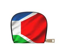 KOUUIP Costa Rica Flag 1 print Womens Credit Card Holder Wallet Zip Leather Card Case Card Holder Unisex For Men And Women, White, One Size
