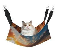 KOUUIP Countryside Farm Print Cat Hammock for Cage Hanging,Pet Hammock Bed Adjustable,Soft Sleeping Hammock for Cats,Ferret