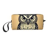 KOUUIP Cute Owl print Large Capacity Travel Makeup Case Organizer Makeup Bag Portable Cosmetic Bag For Women, White, One Size