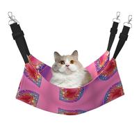 KOUUIP D Print Cat Hammock for Cage Hanging,Pet Hammock Bed Adjustable,Soft Sleeping Hammock for Cats,Ferret