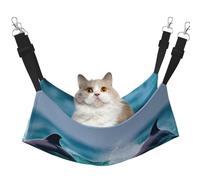KOUUIP Dolphins in The sea 1 Print Cat Hammock for Cage Hanging,Pet Hammock Bed Adjustable,Soft Sleeping Hammock for Cats,Ferret