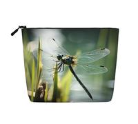 KOUUIP Dragonfly print Cute Travel Toiletry Bag Makeup Bag Organizer Pouch,Travel Size Toiletries Bag for Women, Black, One Size