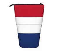 KOUUIP Dutch flag print Telescopic Pencil Bag Pen Holder Stationery Case, Stand-up Retractable Bag Standing Organizer