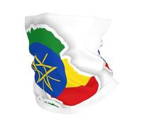 KOUUIP Ethiopia Flag Map print Headband Neck Gaiter Head Wrap Headwear Face Mask Magic Scarf Bandana for Men and Women
