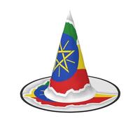 KOUUIP Ethiopia Flag Map Print Women Witch Hat - Cosplay Party Costume Accessory For - Halloween Party Decor Costume