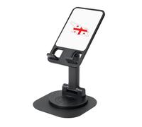 KOUUIP Flag Map of Georgia 360 Swivel Phone Stand Adjustable Angle Portable Foldable Desktop Dock with Non-Slip Base