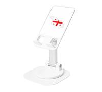 KOUUIP Flag Map of Georgia 360 Swivel Phone Stand Adjustable Angle Portable Foldable Desktop Dock with Non-Slip Base