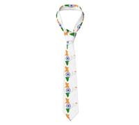 KOUUIP Flag Map of India print Men's Necktie Regular Ties for Men Classic, Men's Tie Fashion Neck Ties 57 inch Long, Black, One size