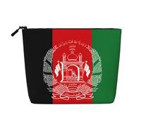 KOUUIP Flag of Afghanistan print Cute Travel Toiletry Bag Makeup Bag Organizer Pouch,Travel Size Toiletries Bag for Women, Black, One Size