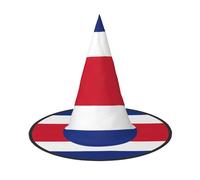 KOUUIP Flag Of Costa Rica Print Women Witch Hat - Cosplay Party Costume Accessory For - Halloween Party Decor Costume