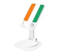 KOUUIP Flag of Cote D'Ivoire 360 Swivel Phone Stand Adjustable Angle Portable Foldable Desktop Dock with Non-Slip Base
