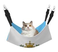 KOUUIP Flag of San Marino Print Cat Hammock for Cage Hanging,Pet Hammock Bed Adjustable,Soft Sleeping Hammock for Cats,Ferret