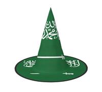 KOUUIP Flag Of Saudi Arabia Print Women Witch Hat - Cosplay Party Costume Accessory For - Halloween Party Decor Costume