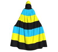 KOUUIP Flag of the Sultanate of Burongan print Medieval Hooded Cloak with hood Cape Adult Halloween Cosplay Robe Wizard Costume For Women Men