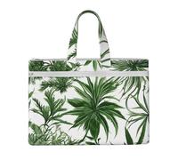 KOUUIP Flowering Herbs and Herbaceous Plants Canvas Document Bag with Print 10.6 * 15 Inch, 2 Zipper Pockets, Clutter-Free for Office Files