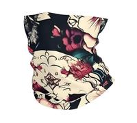 KOUUIP Flowers Skull Ornamental Pattern print Headband Neck Gaiter Head Wrap Headwear Face Mask Magic Scarf Bandana for Men and Women