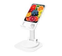 KOUUIP Fruit Rainbow 360 Swivel Phone Stand Adjustable Angle Portable Foldable Desktop Dock with Non-Slip Base