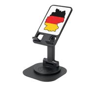 KOUUIP German Flag Map 360 Swivel Phone Stand Adjustable Angle Portable Foldable Desktop Dock with Non-Slip Base