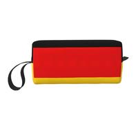 KOUUIP German flag print Large Capacity Travel Makeup Case Organizer Makeup Bag Portable Cosmetic Bag For Women, White, One Size